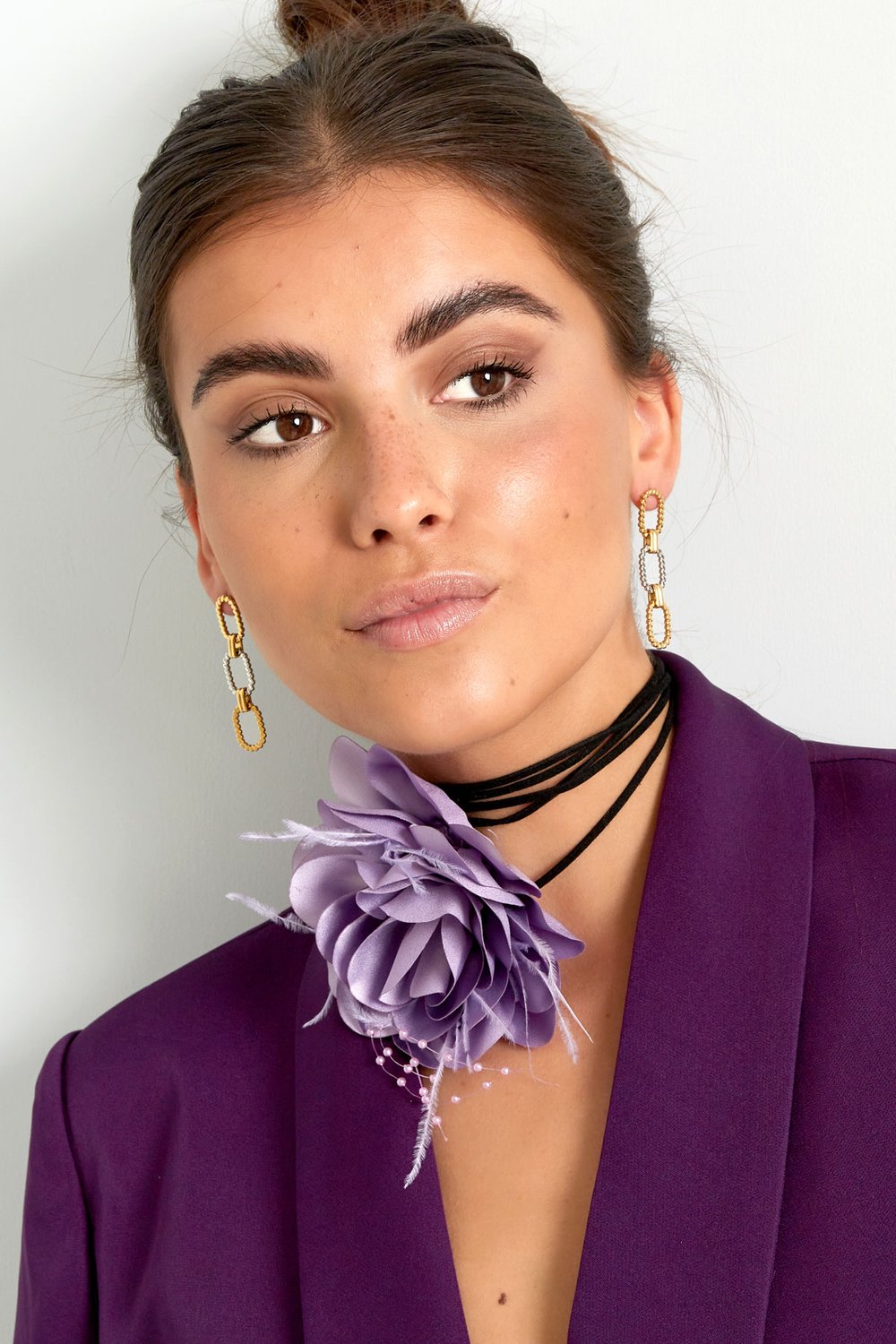 chain earrings ribbed h5Picture2